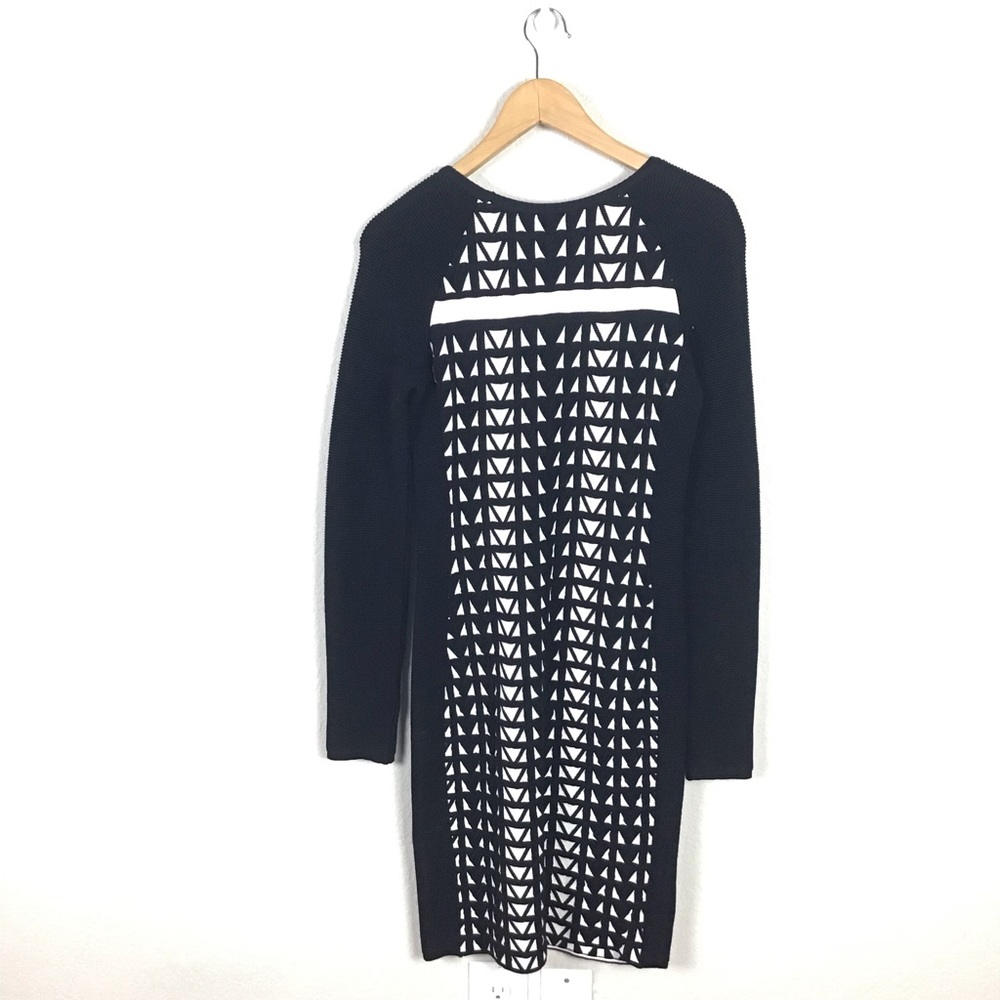 Faith Connexion Sweater Dress Geometric Jacquard Knit - Picture 5 of 11